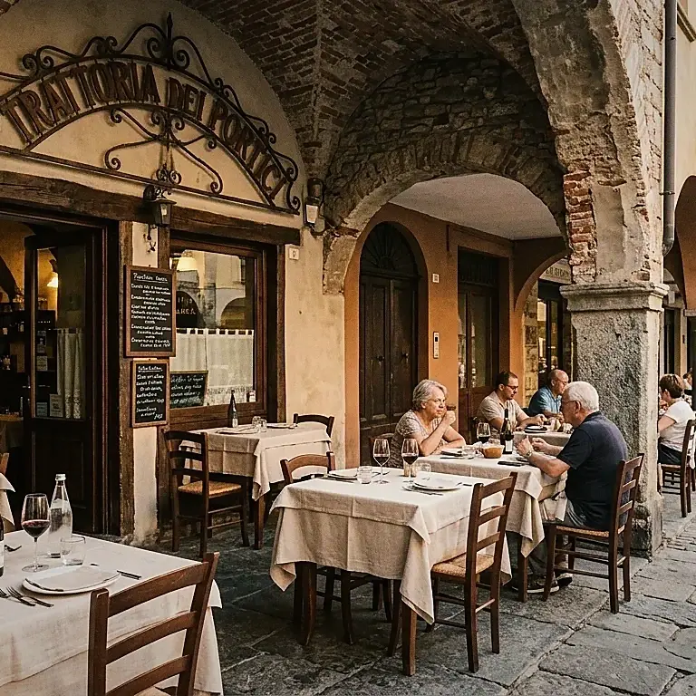 Posizione sotto i portici storici