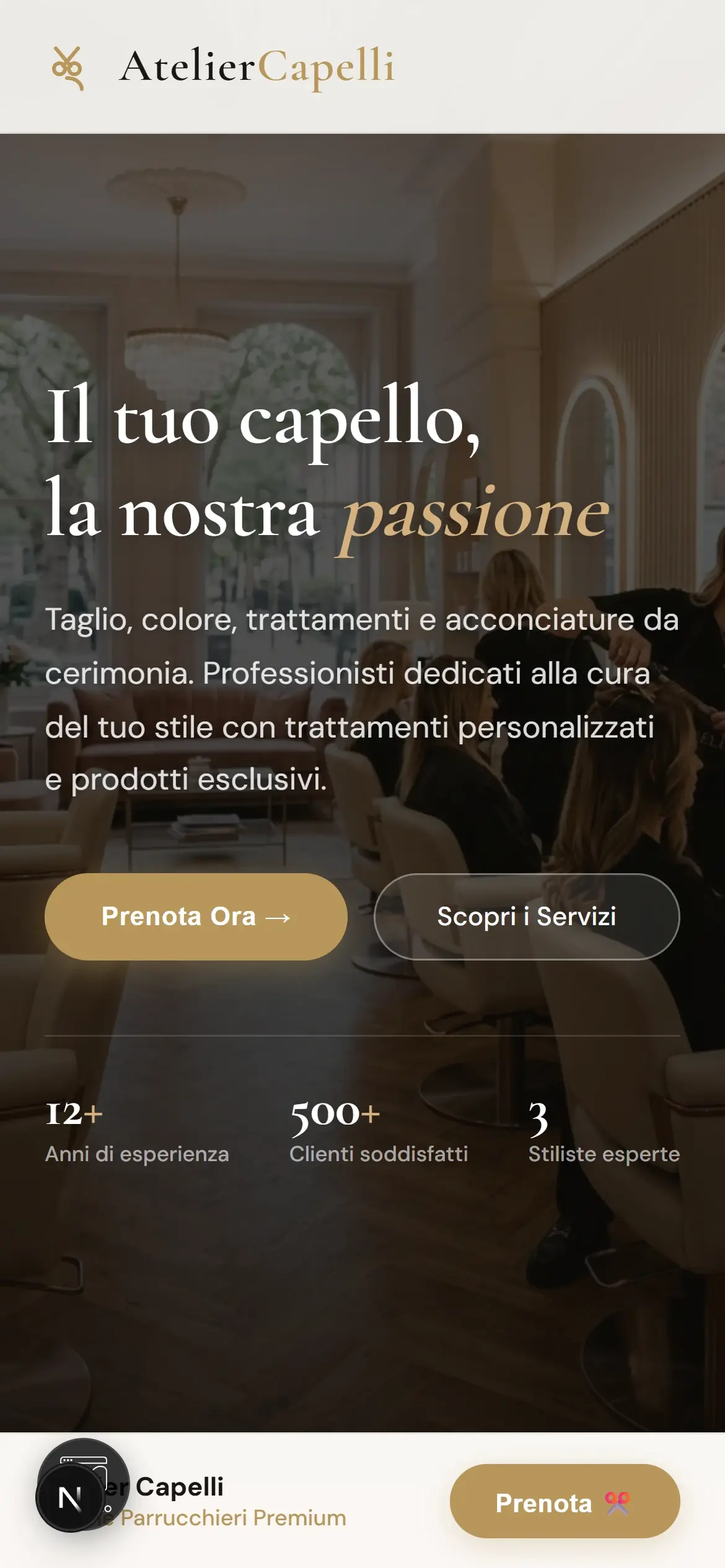 Atelier Capelli Mobile Preview